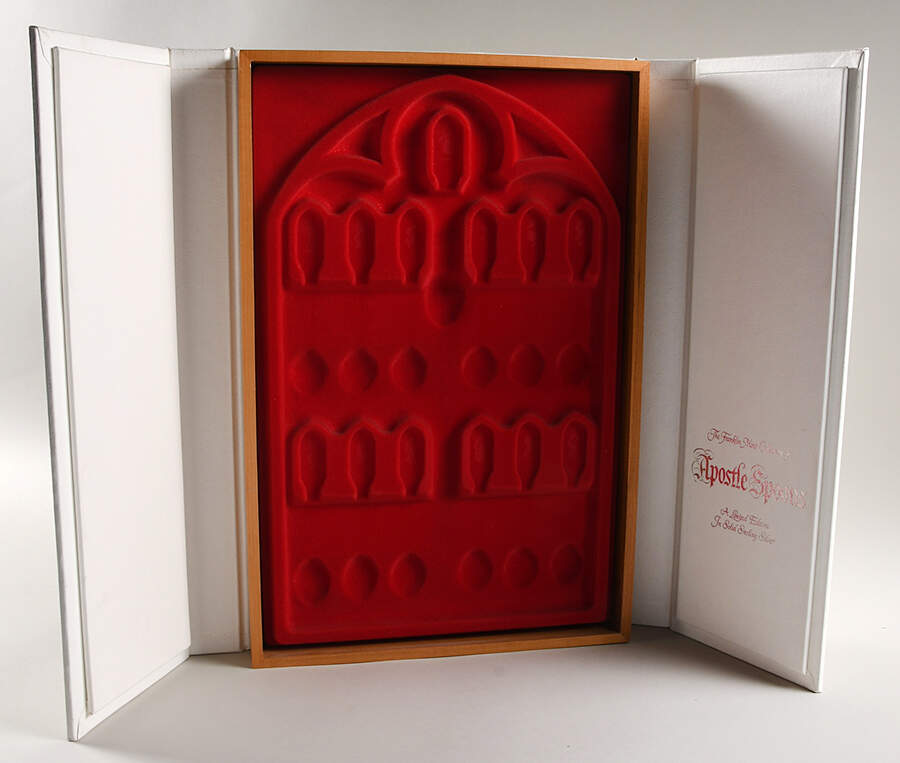 12 Apostles Spoons Display Case-Only - No Box by Franklin Mint-1