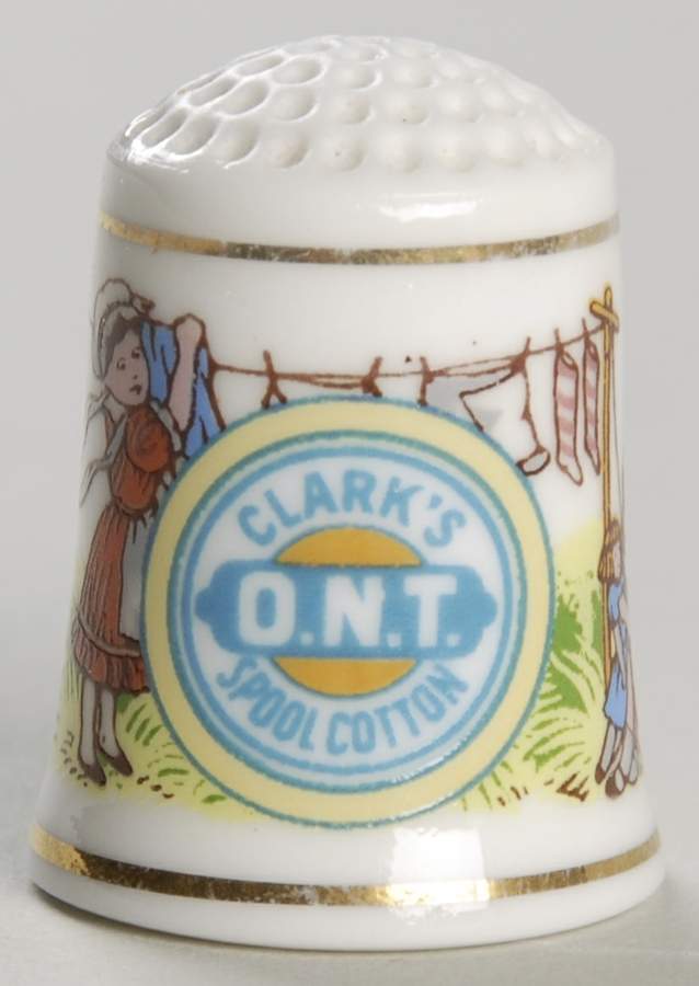 Country Store Thimbles Clark's Spool Cotton Thread - No Box by Franklin Mint-1