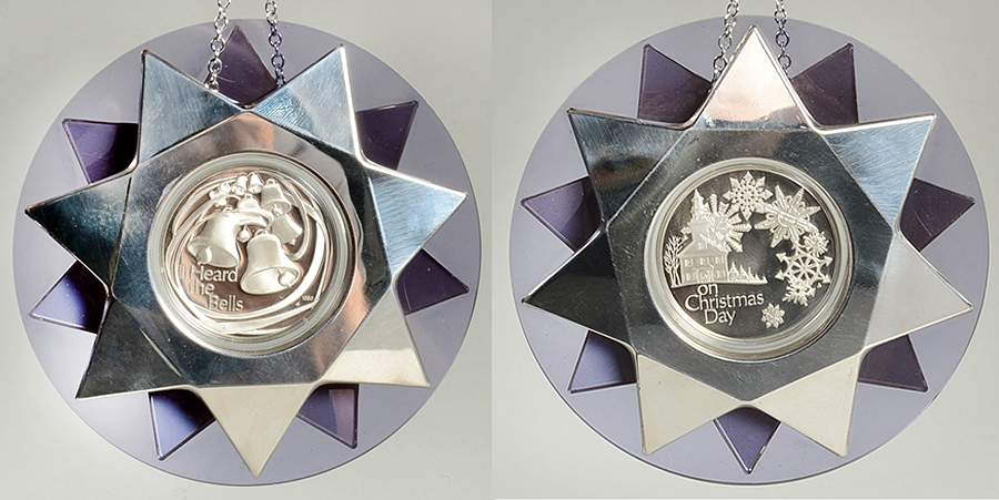 Christmas Carol Ornaments I Heard The Bells - No Box by Franklin Mint-1