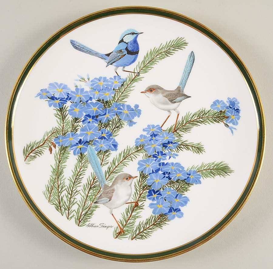 Songbirds of the World Turquoise Wren - No Box by Franklin Mint-1