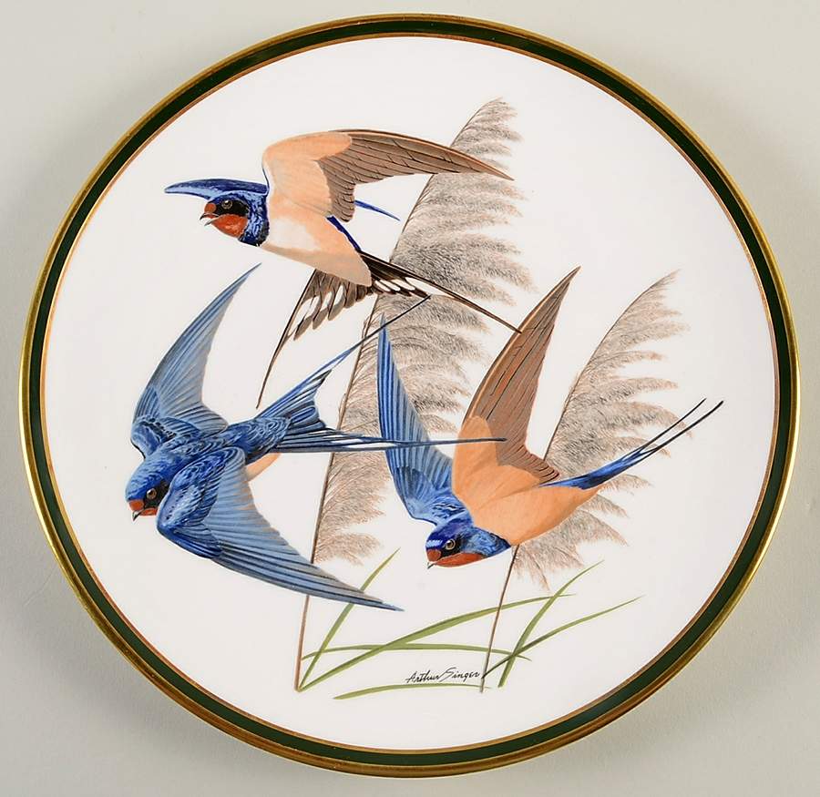 Songbirds of the World Barn Swallow - Boxed by Franklin Mint-1