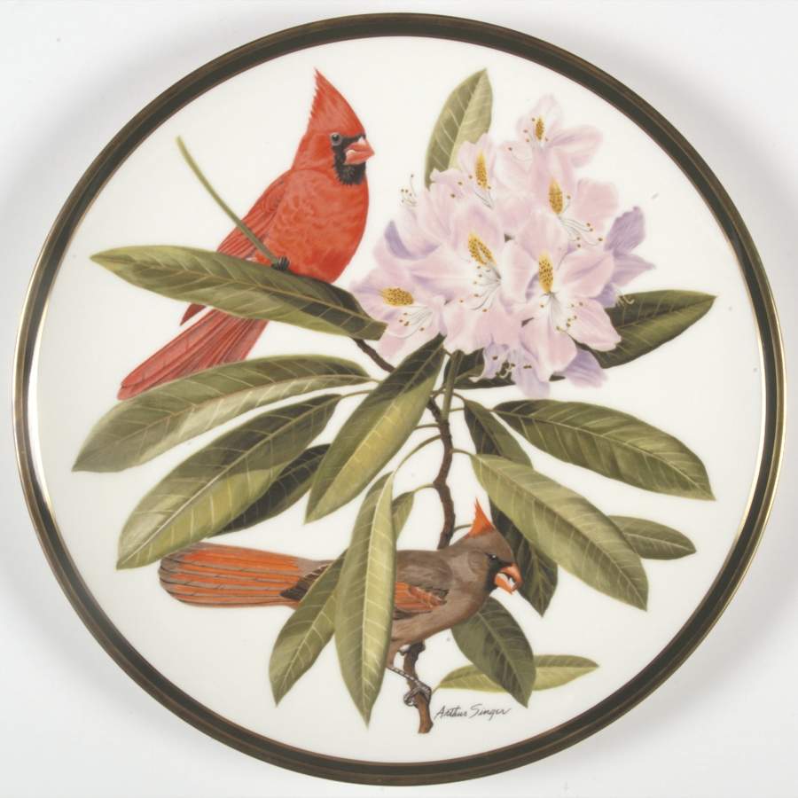 Songbirds of the World Cardinal - No Box by Franklin Mint-1