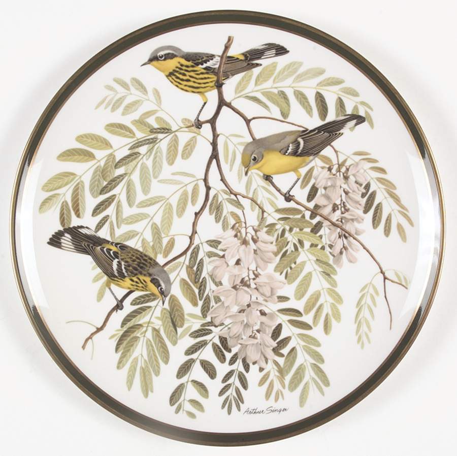 Songbirds of the World Magnolia Warbler - No Box by Franklin Mint-1