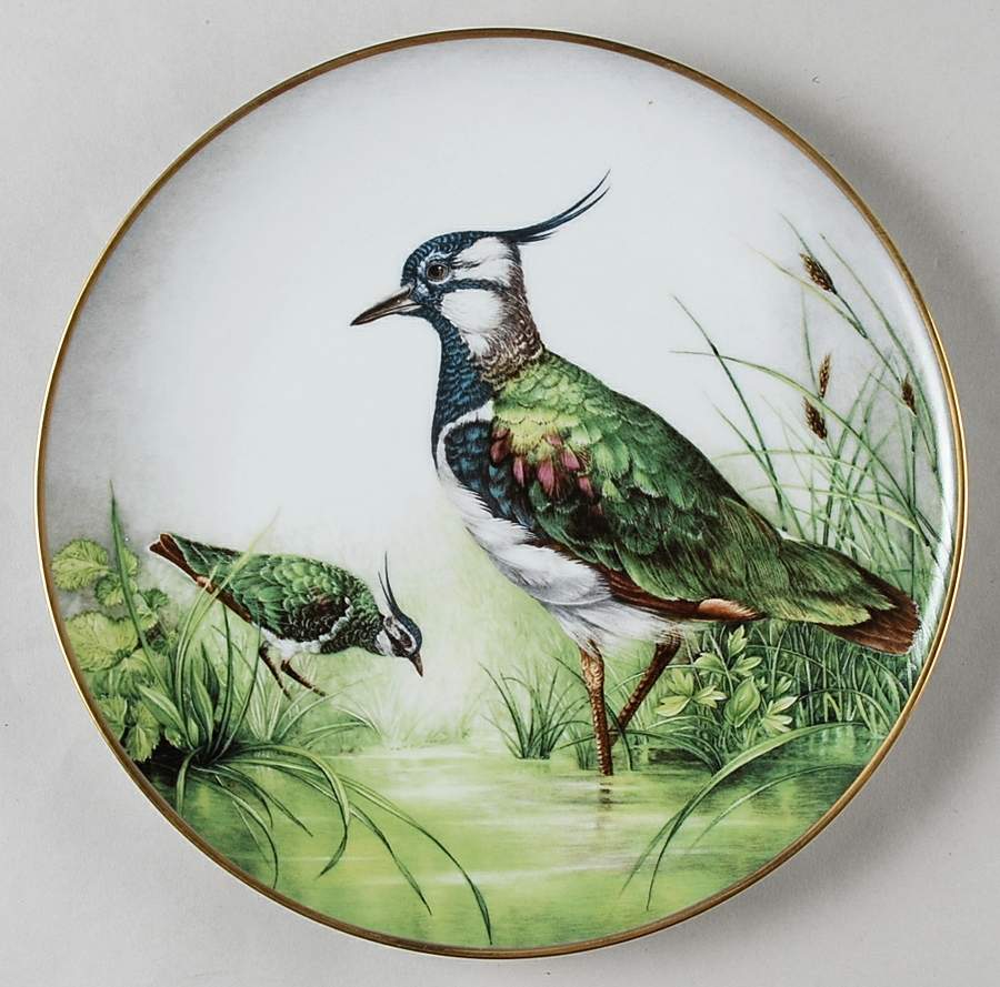 Wild Birds of the World Lapwing - No Box by Franklin Mint-1