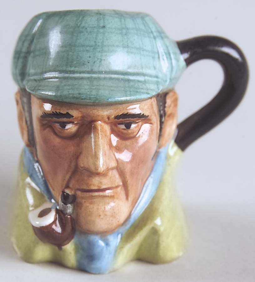 Mini Character Jugs Sherlock Holmes - No Box by Franklin Mint-1