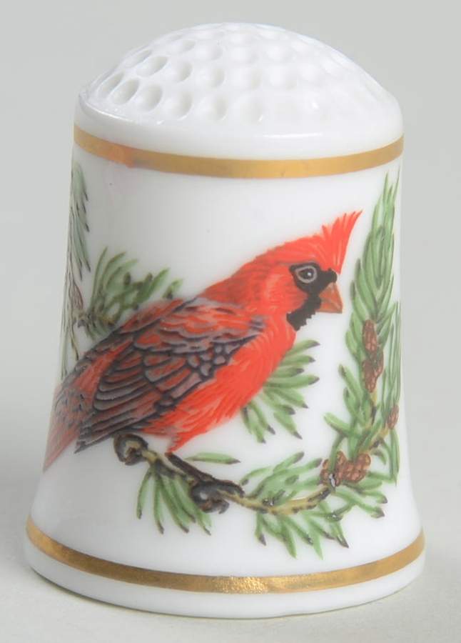 Songbirds of The World-Thimbles Cardinal - No Box by Franklin Mint-1