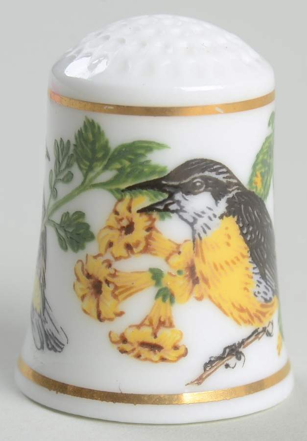 Songbirds of The World-Thimbles Bananaquit - No Box by Franklin Mint-1