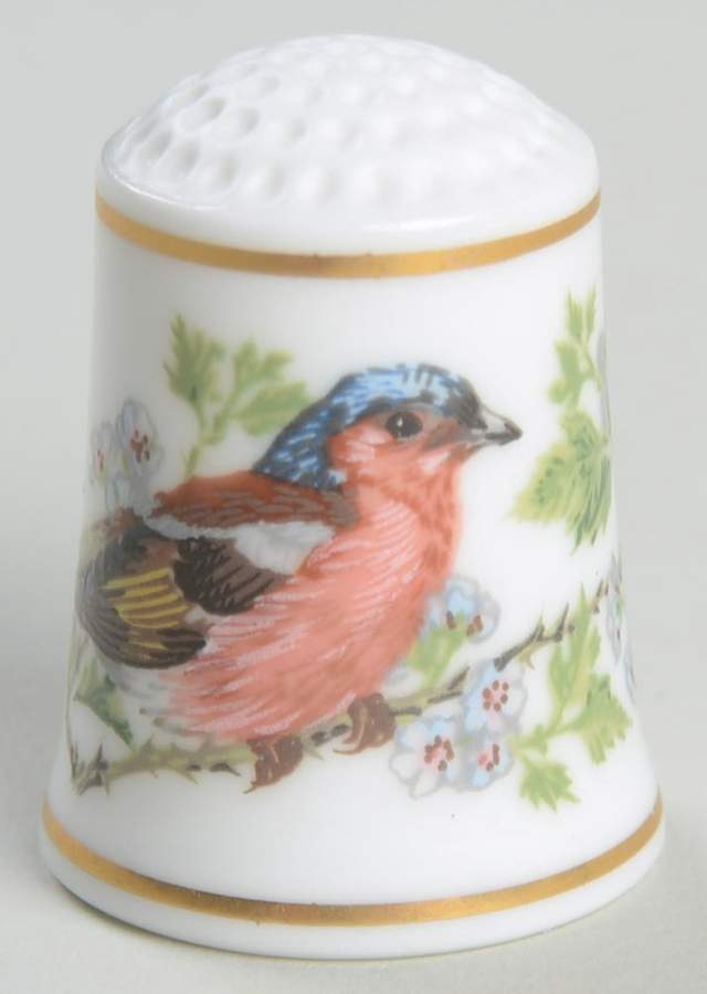 Songbirds of The World-Thimbles Chaffinch - No Box by Franklin Mint-1
