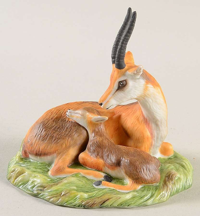Endangered Mother & Baby Animals Cuvier's Gazelle - No Box by Franklin Mint-1