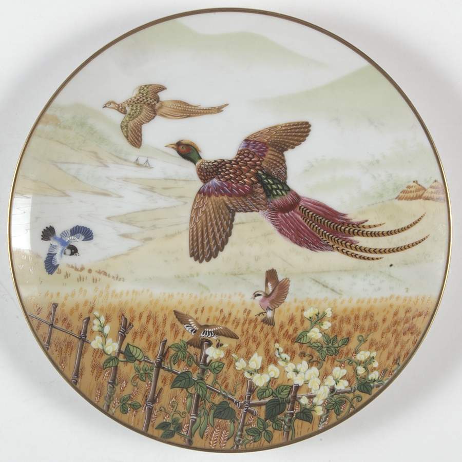 Birds & Flowers-Cathay Hsiaoman - Ripening Grain - No Box by Franklin Mint-1