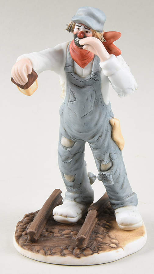 Emmett Kelly Jr Miniature All Aboard - Boxed by Flambro-1