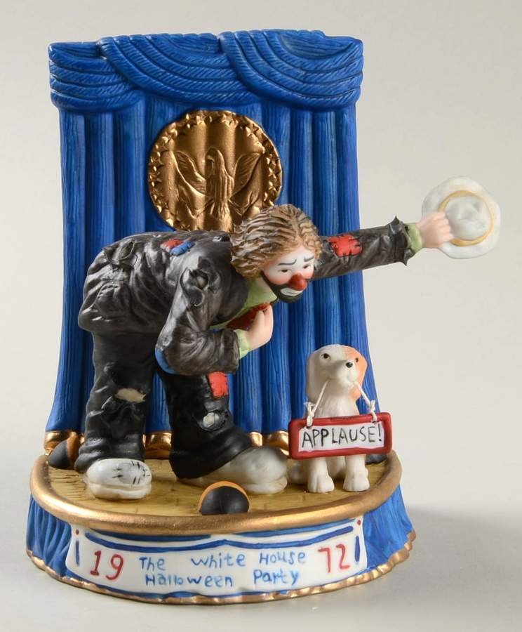 Emmett Kelly Jr Miniature 25th Ann-The White House Halloween Party - No Box by Flambro-1