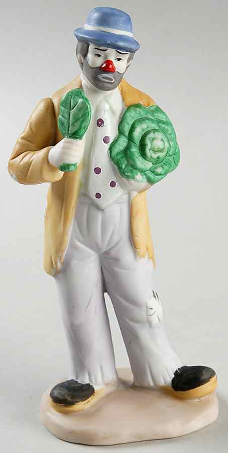 Emmett Kelly Jr Miniature Eating Cabbage-Smooth - With Box by Flambro-1