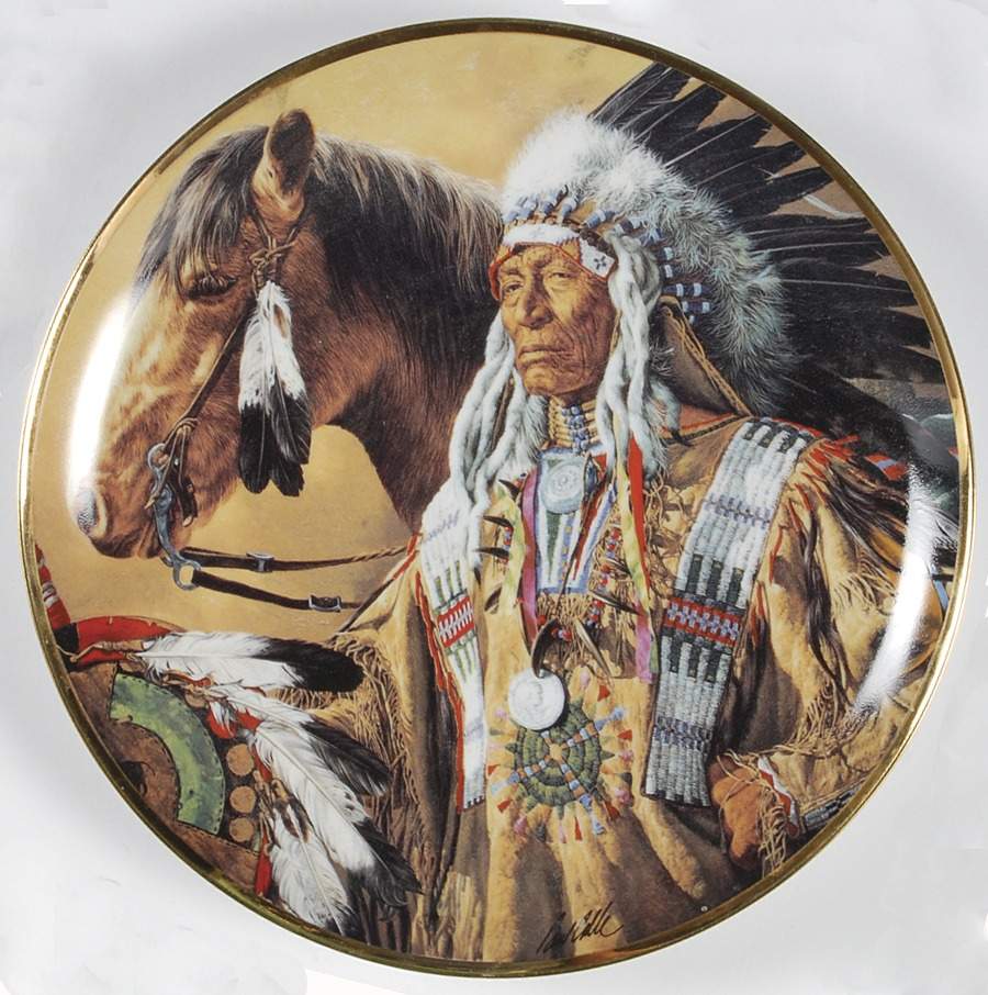 American Indian Heritage Foundation Museum Pride Of The Sioux - No Box by Franklin Mint-1