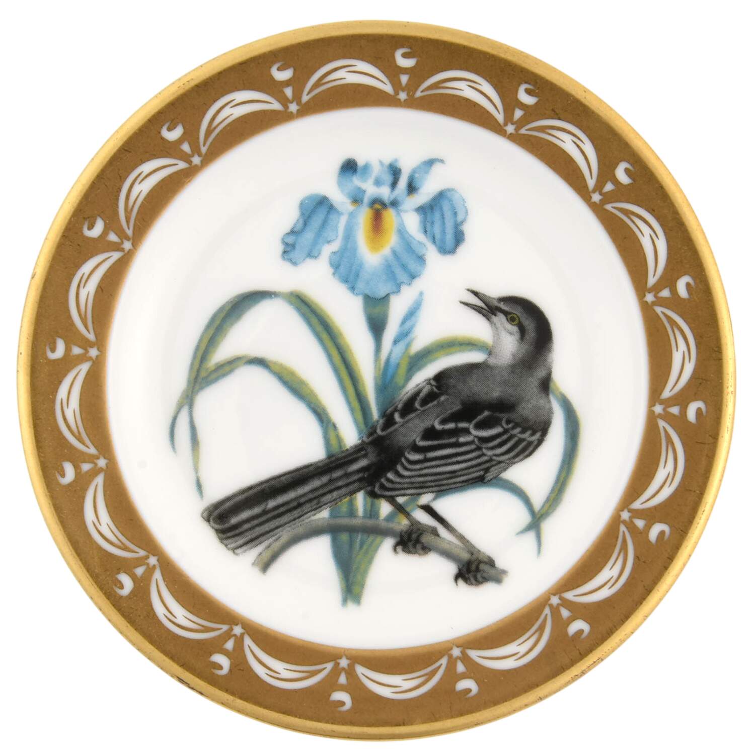 State Birds & Flowers Miniature Tennesee-Mockingbird / Iris - Tennessee, No Box by Franklin Mint-1