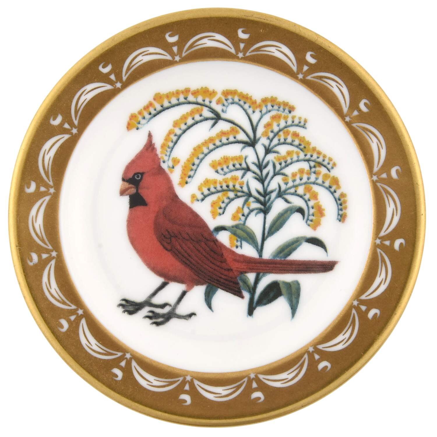 State Birds & Flowers Miniature Kentucky-Cardinal / Goldenrod - Kentucky, No Box by Franklin Mint-1