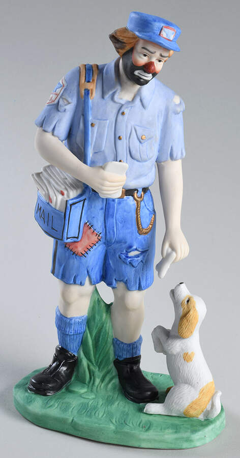 Emmett Kelly Jr-Professionals Mailman Feeding Dog - No Box by Flambro-1