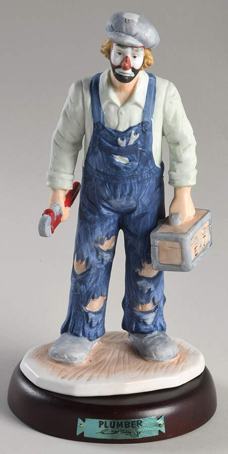 Emmett Kelly Jr-Professionals Plumber - Boxed by Flambro-1