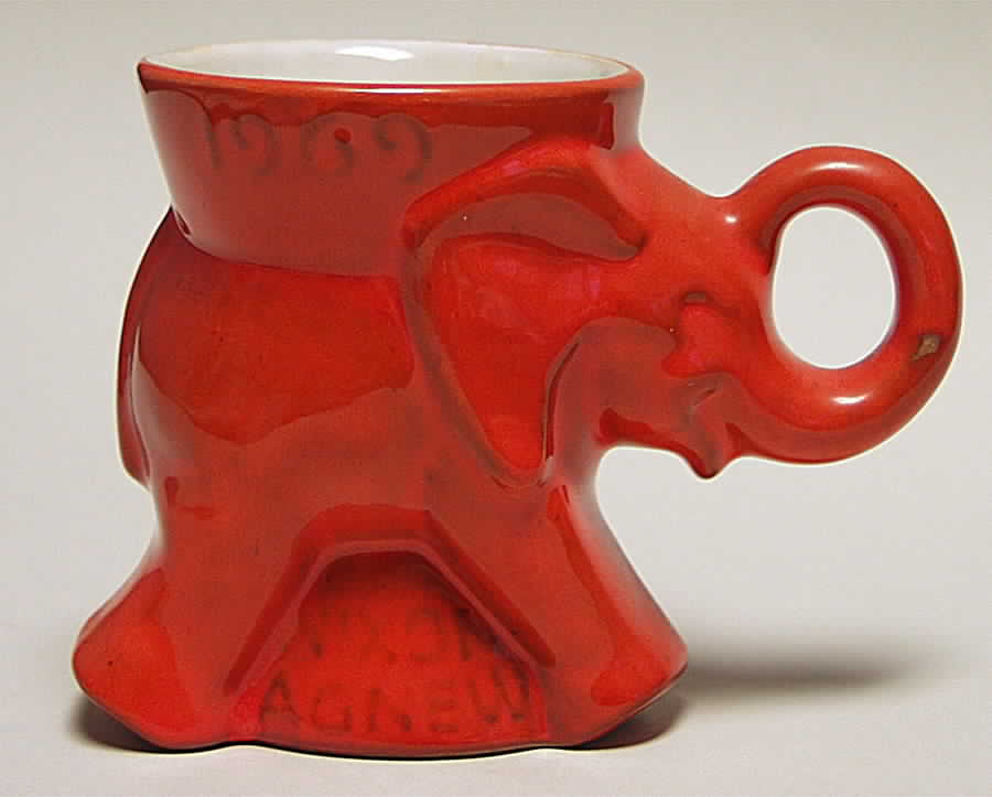 Political Mugs Republican-Gop 1969 Gop-Nixon/Agnew - No Box by Frankoma-1