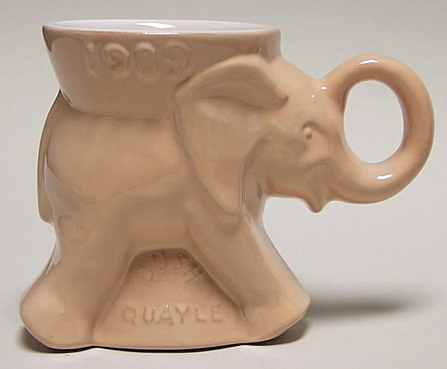 Political Mugs Republican-Gop 1989 Gop-Bush/Quayle - No Box by Frankoma-1