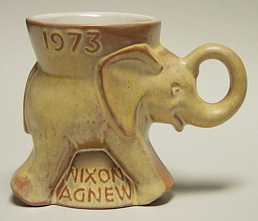Political Mugs Republican-Gop 1973 Gop-Nixon/Agnew - No Box by Frankoma-1