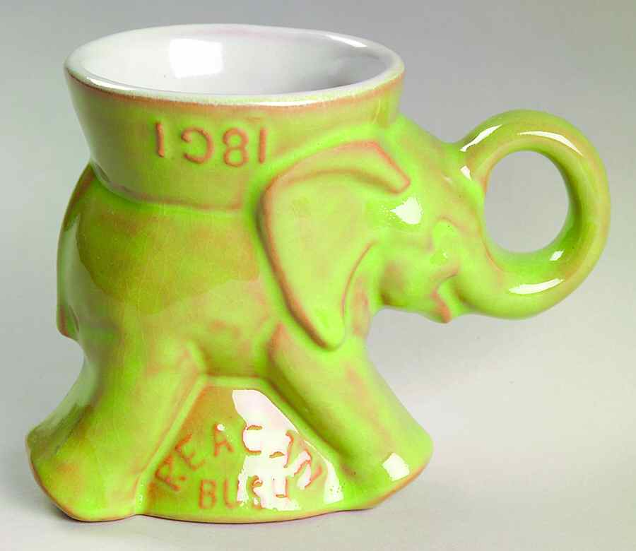 Political Mugs Republican-Gop 1981 Gop-Reagan/Bush - No Box by Frankoma-1