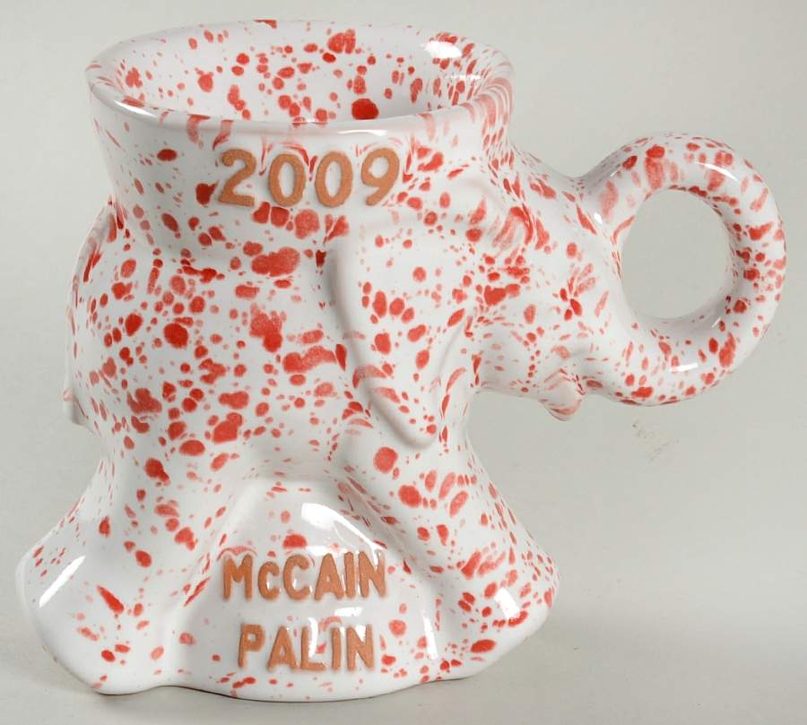 Political Mugs Republican-Gop 2009 Gop-Mccain/Palin-Confetti - No Box 42a by Frankoma-1