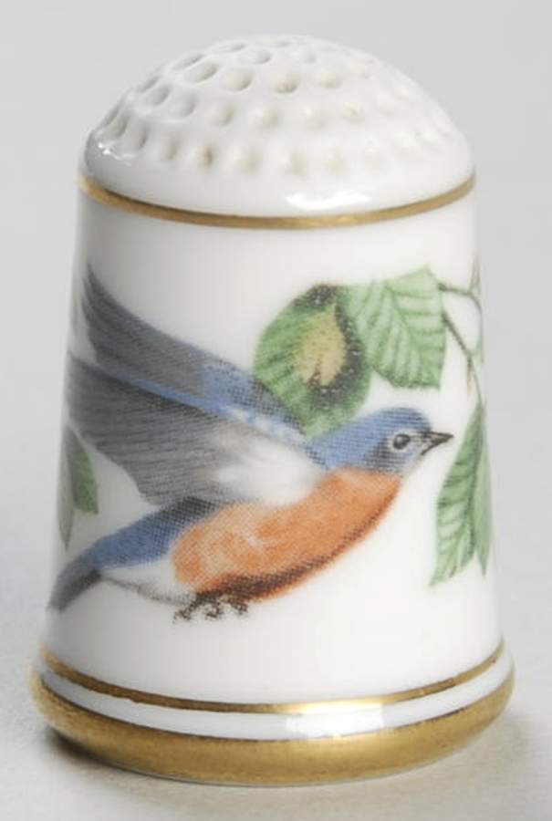 Garden Birds Thimble Collection Eastern Bluebird - No Box by Franklin Mint-1