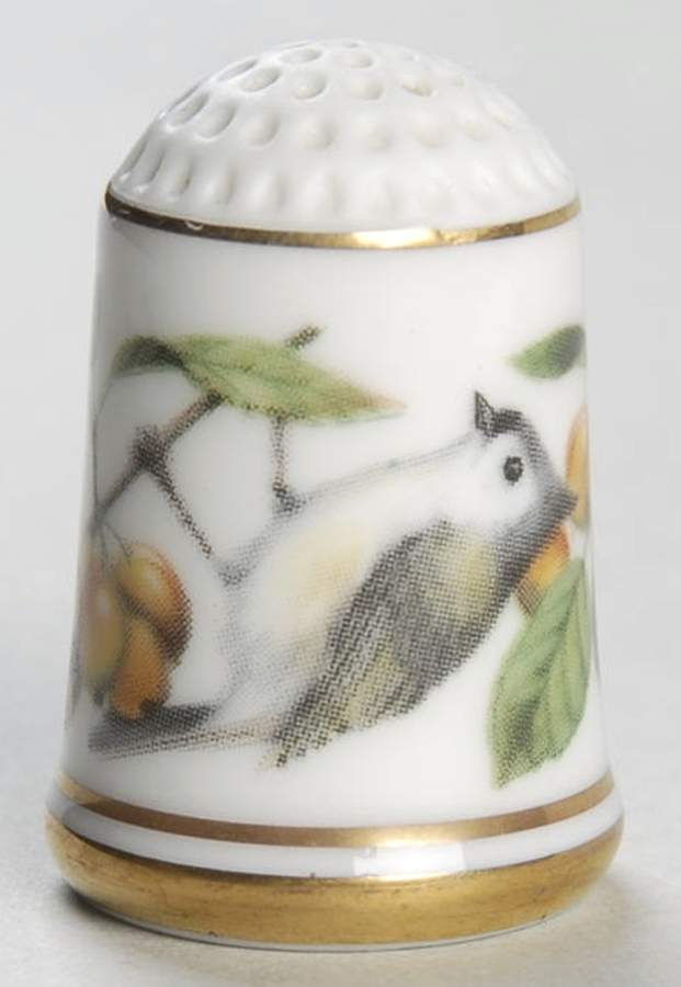 Garden Birds Thimble Collection Tufted Titmouse - No Box by Franklin Mint-1