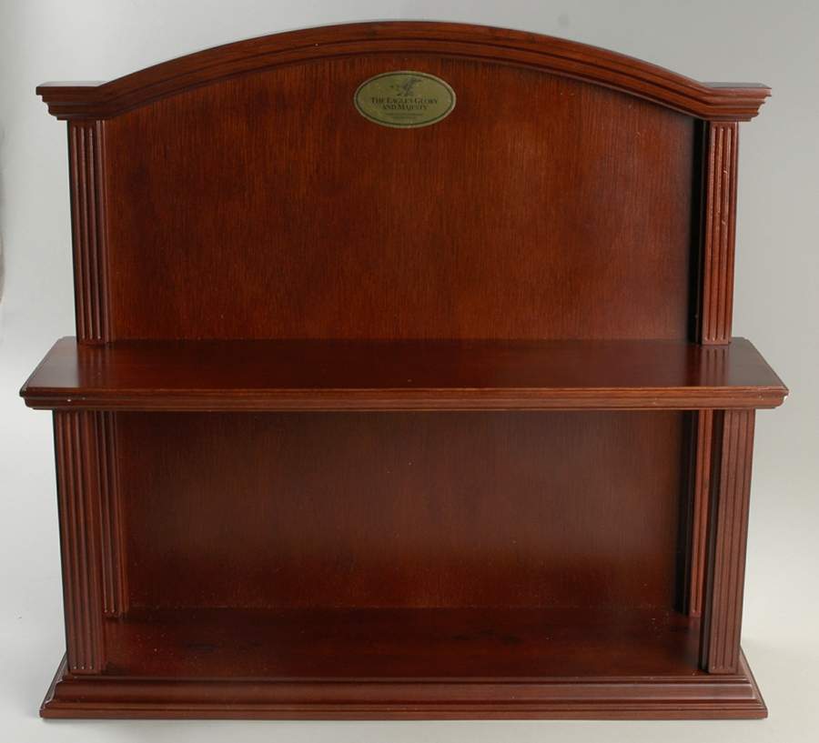 Alaska Chilkat Bald Eagle Wooden Display Shelf - Display Rack Wood by Franklin Mint-1