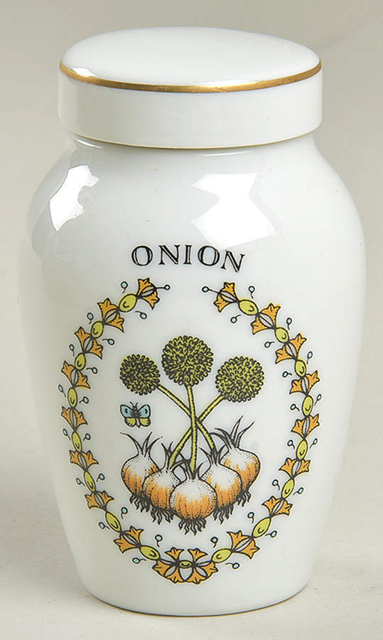 Gloria Vanderbilt Spice Jars Onion - Spice Jar Set-Ind Jar-Motif 22 by Franklin Mint-1