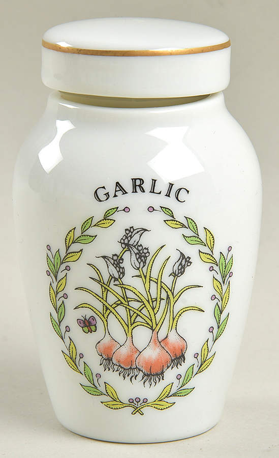 Gloria Vanderbilt Spice Jars Garlic - Spice Jar Set-Ind Jar-Motif 21 by Franklin Mint-1