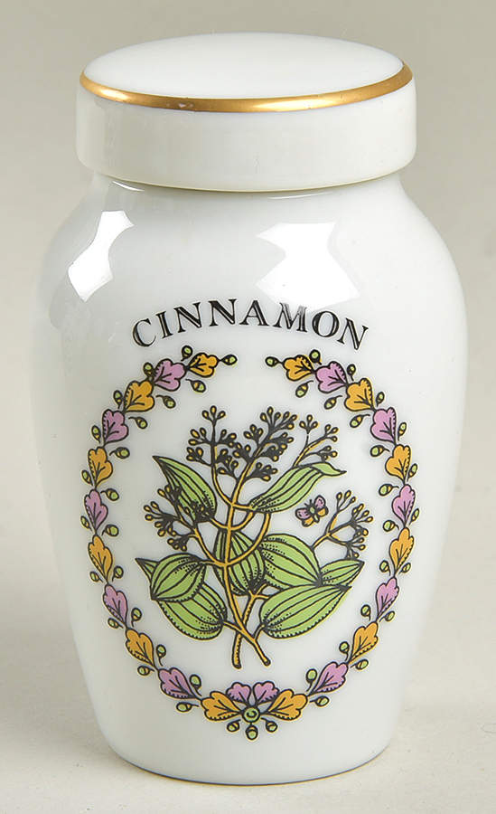Gloria Vanderbilt Spice Jars Cinnamon - Spice Jar Set-Ind Jar-Motif 12 by Franklin Mint-1