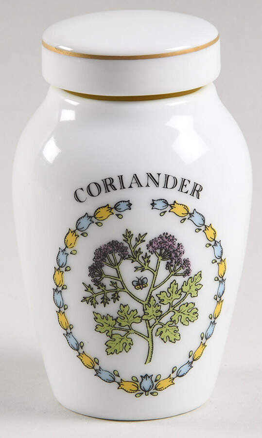 Gloria Vanderbilt Spice Jars Coriander - Spice Jar Set-Ind Jar-Motif 8 by Franklin Mint-1