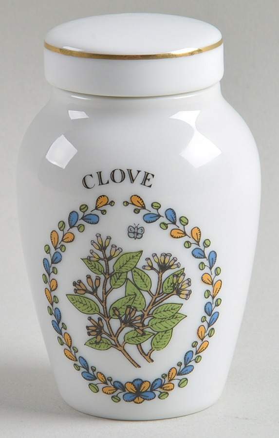 Gloria Vanderbilt Spice Jars Clove - Spice Jar Set-Ind Jar-Motif 6 by Franklin Mint-1