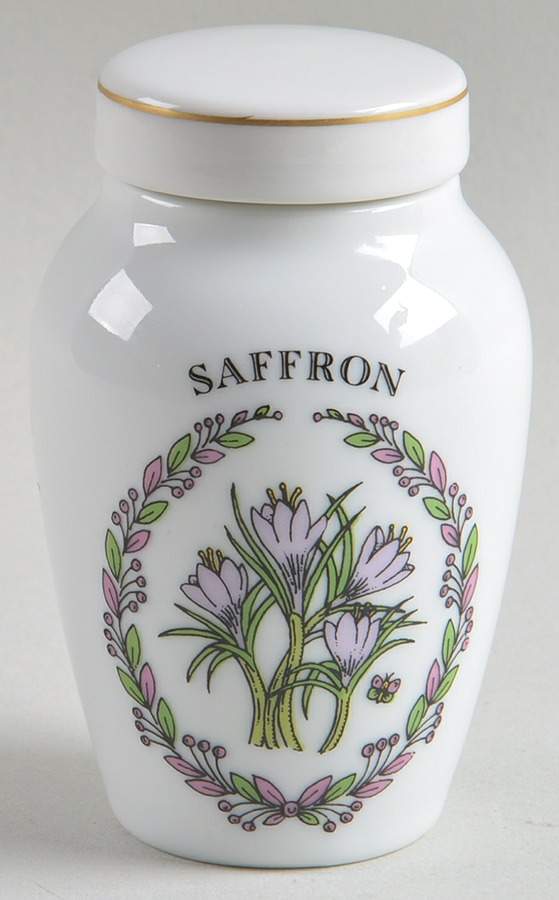 Gloria Vanderbilt Spice Jars Saffron - Spice Jar Set-Ind Jar-Motif 5 by Franklin Mint-1