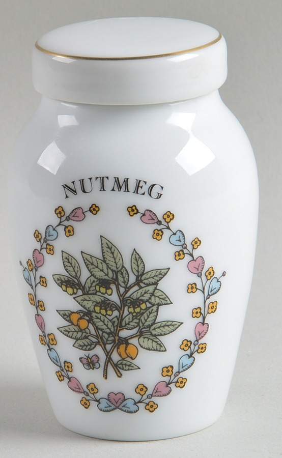 Gloria Vanderbilt Spice Jars Nutmeg - Spice Jar Set-Ind Jar-Motif 2 by Franklin Mint-1