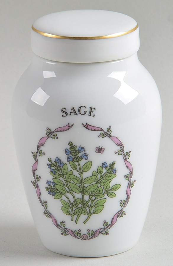 Gloria Vanderbilt Spice Jars Sage - Spice Jar Set-Ind Jar-Motif 17 by Franklin Mint-1