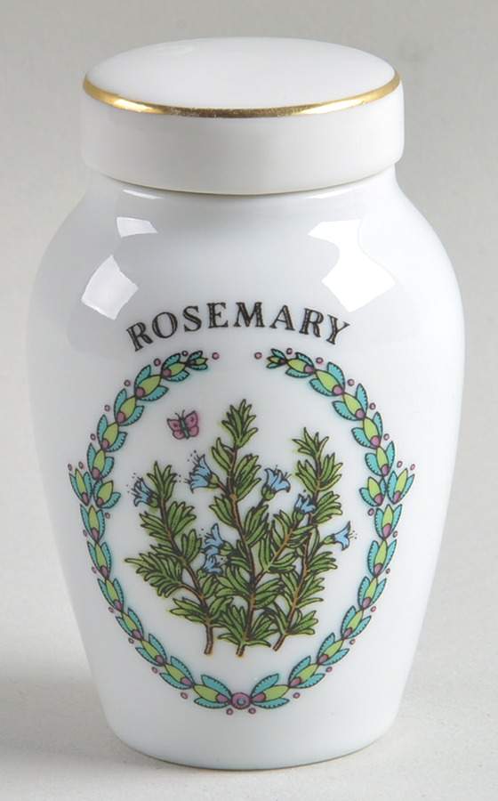 Gloria Vanderbilt Spice Jars Rosemary - Spice Jar Set-Ind Jar-Motif 10 by Franklin Mint-1