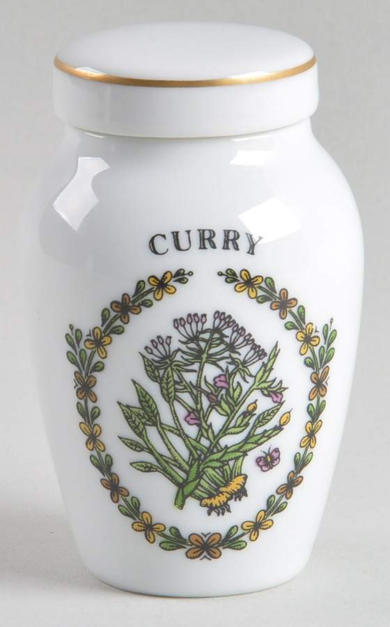 Gloria Vanderbilt Spice Jars Curry - Spice Jar Set-Ind Jar-Motif 4 by Franklin Mint-1