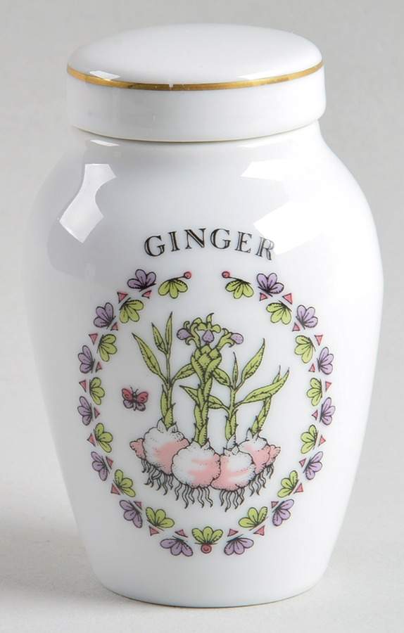 Gloria Vanderbilt Spice Jars Ginger - Spice Jar Set-Ind Jar-Motif 1 by Franklin Mint-1