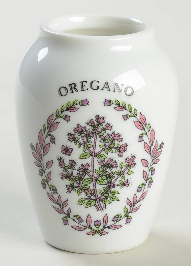 Gloria Vanderbilt Spice Jars Oregano-No Lid - Spice Jar-Jar / No Lid-Motif19 by Franklin Mint-1