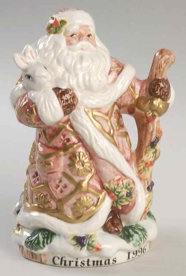 Fitz & Floyd Annual Christmas Bell Snowy Woods-Santa With Bunny - Boxed by Fitz & Floyd-1