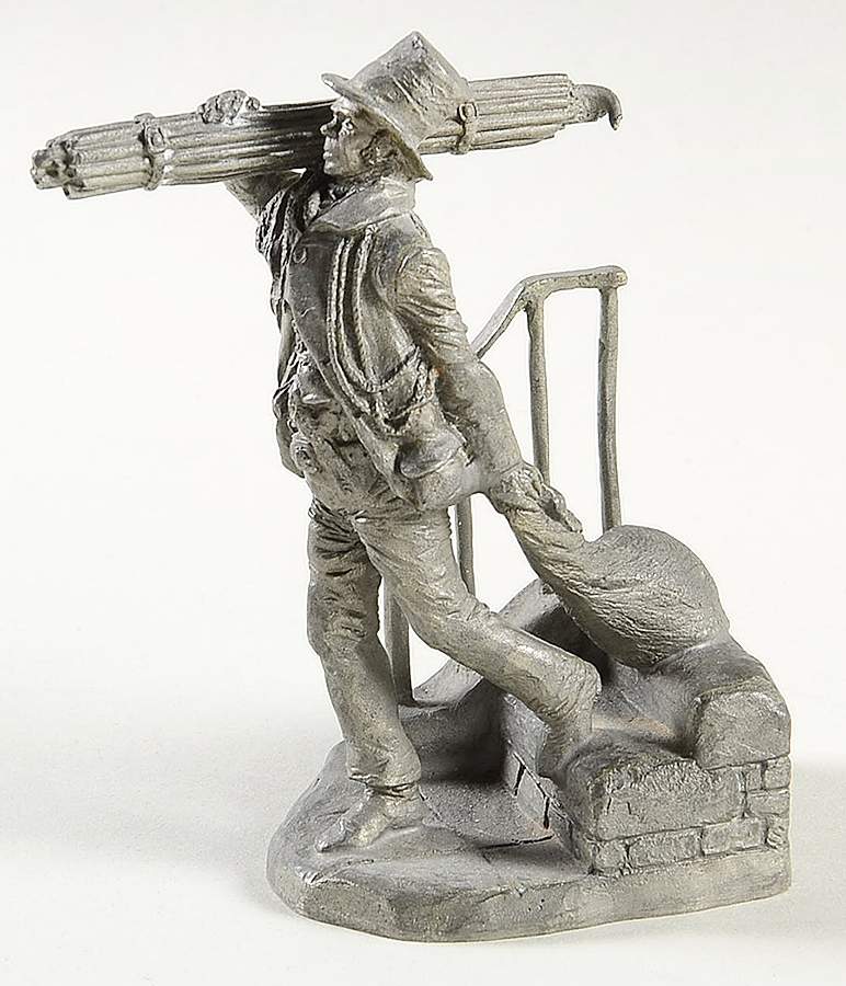 Cries of Olde London The Chimney Sweep-Chimneys To Sweep - No Box by Franklin Mint-1