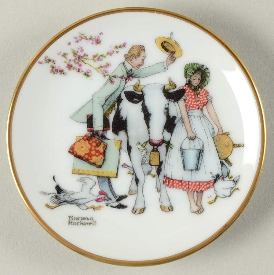 Four Seasons Miniature-Plates The Traveling Salesman - Boxed by Fairmont Collectible-1
