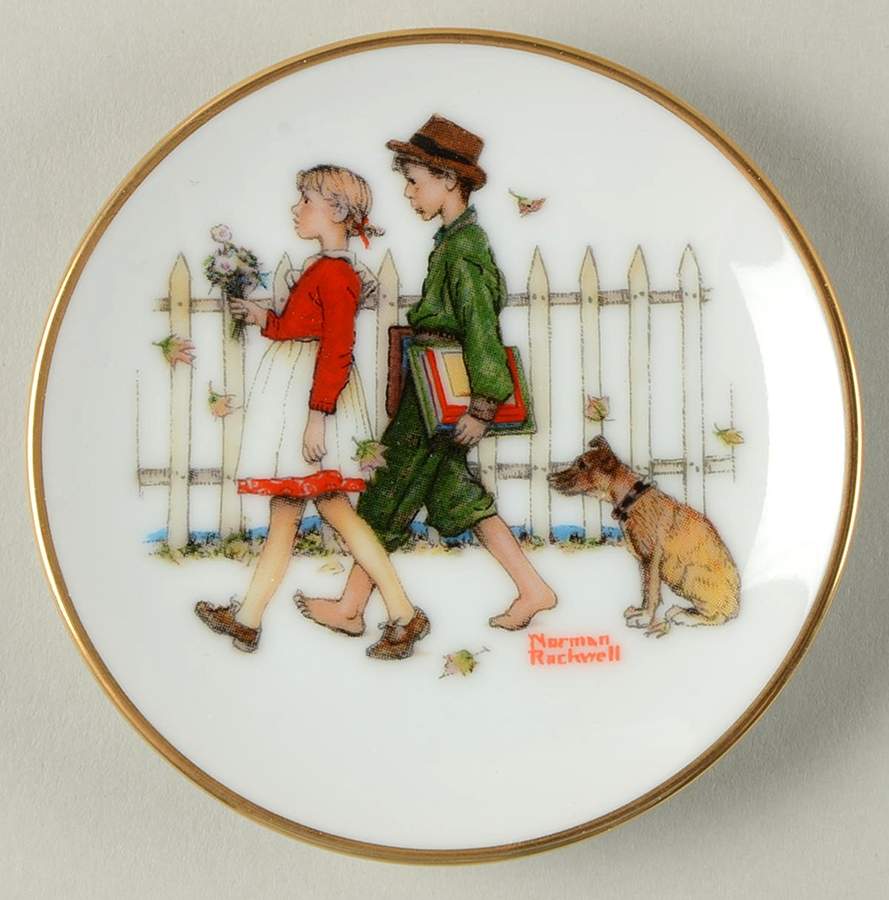 Four Seasons Miniature-Plates A Scholarly Pace - Boxed by Fairmont Collectible-1