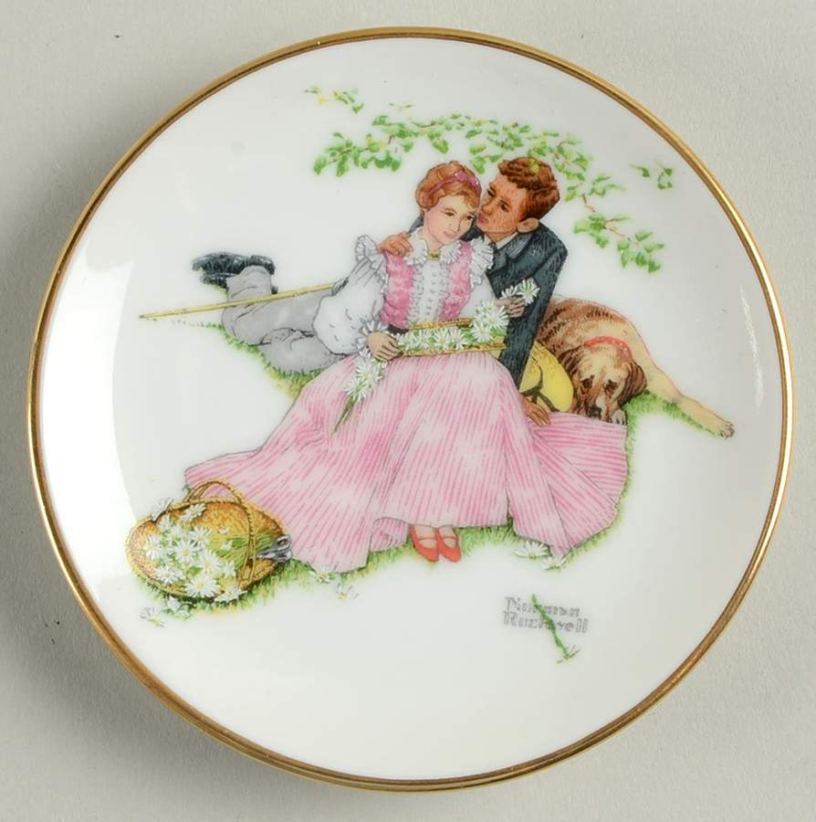 Four Seasons Miniature-Plates Flowers In Tender Bloom - Boxed by Fairmont Collectible-1