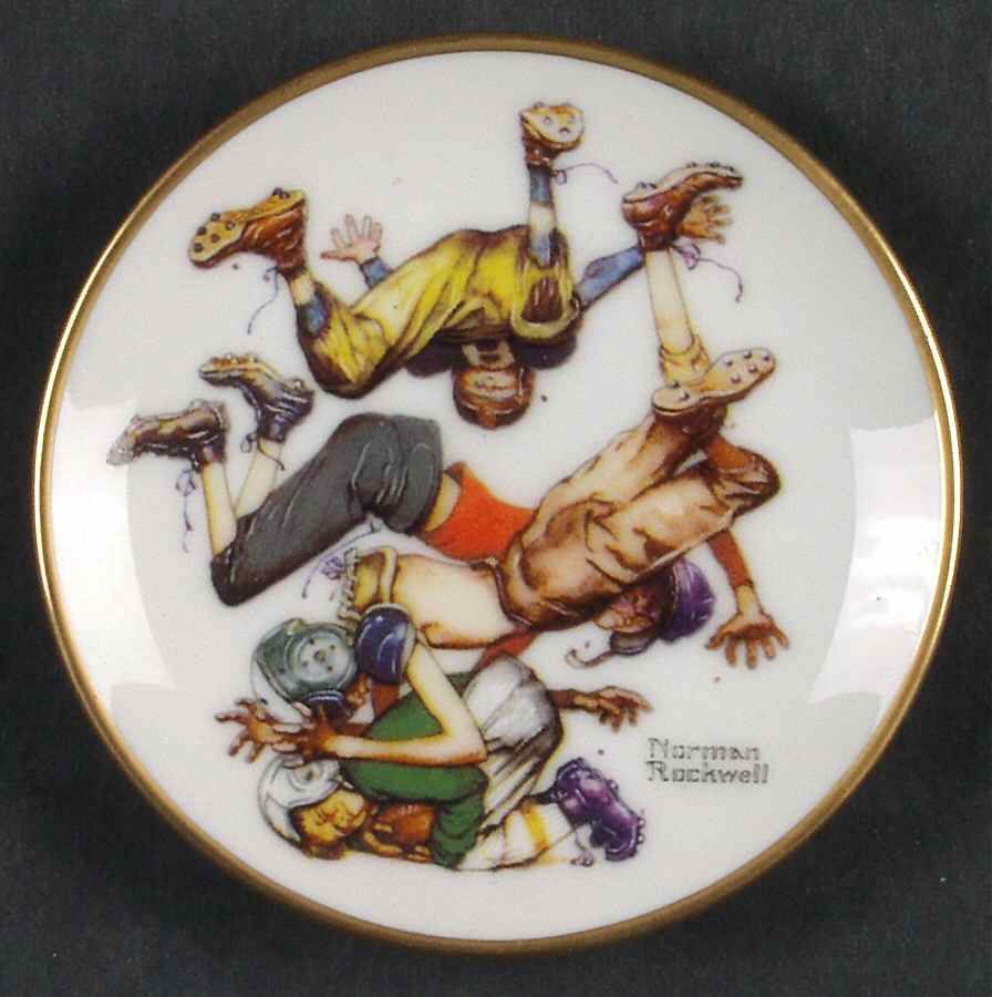 Four Seasons Miniature-Plates First Down - Boxed by Fairmont Collectible-1