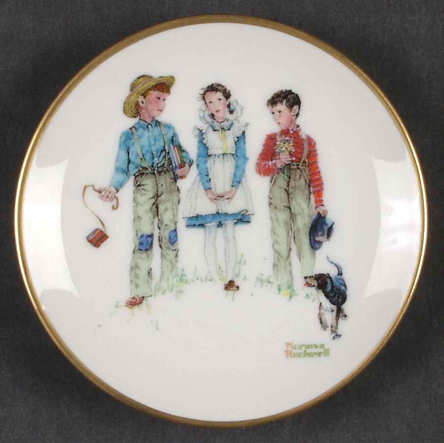 Four Seasons Miniature-Plates Young Man's Fancy - Boxed by Fairmont Collectible-1