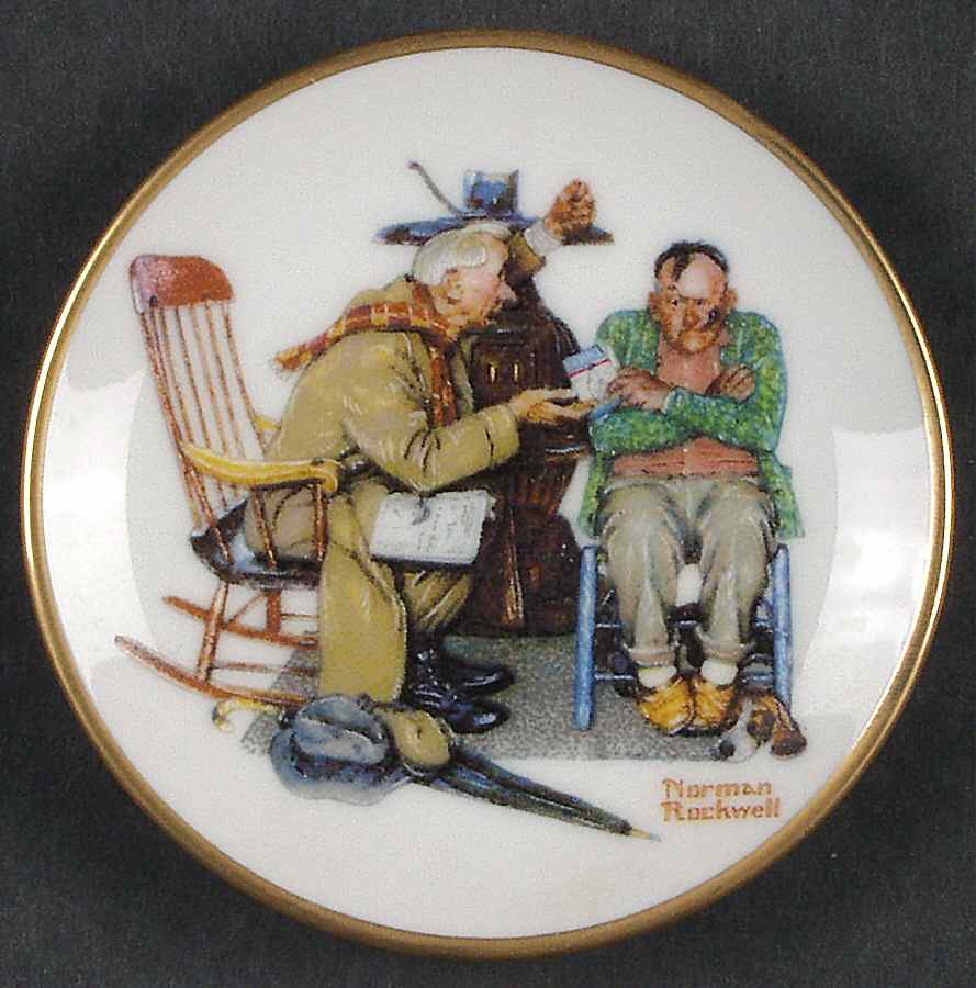 Four Seasons Miniature-Plates Endless Debate - Boxed by Fairmont Collectible-1